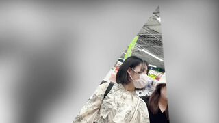 ツインテール清楚鬼カワK  超食い込みTを逆さ撮り voyeur jp 2