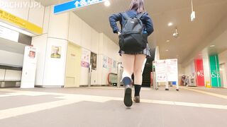 対面動画043, 【モロバレ】 正統派清楚美jkにバレながら白パンティゲット , 【制服JK！睡魔が襲う！7 】見つめていたい voyeur jp 3 (1)