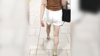 No.777 脚線美の見ごたえバッチリ ！スキニーデニムのスタイリッシュお姉さん , 美しすぎるエリートOLが朝からＴバックもろわかりのピタパン履 voyeur jp 3 (4)