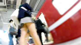 4K【JK盗撮15】 赤チェ達による淫乱尻肉 ！食い込み！階段生P！　計１6名 voyeur jp 2