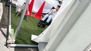 真夏の工事現場で撮影バレ 先輩の尻に食い込む蒸れたＴバック jav jvip 5