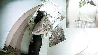 黒髪サララ、すました顔したお姉様のブラ試着 僕のお店の試着室17 voyeur jp 2