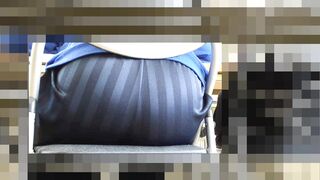 ギャル尻パラダイス10★黒光りするフレアパンツの巨尻が凄すぎて目が離せない, ギャル尻パラダイス14★黒パンの長身モデル体型セクシーギャル大追 voyeur jp 2 (2)