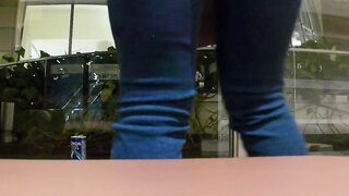 ギャル尻パラダイス10★黒光りするフレアパンツの巨尻が凄すぎて目が離せない, ギャル尻パラダイス14★黒パンの長身モデル体型セクシーギャル大追 voyeur jp 2 (4)