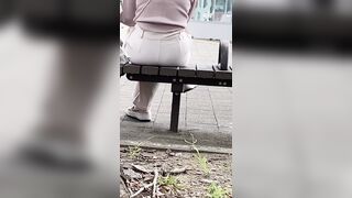 ギャル尻パラダイス10★黒光りするフレアパンツの巨尻が凄すぎて目が離せない, ギャル尻パラダイス14★黒パンの長身モデル体型セクシーギャル大追 voyeur jp 2 (5)