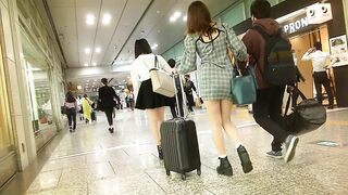 ギャル尻パラダイス10★黒光りするフレアパンツの巨尻が凄すぎて目が離せない, ギャル尻パラダイス14★黒パンの長身モデル体型セクシーギャル大追 voyeur jp 1 (2)