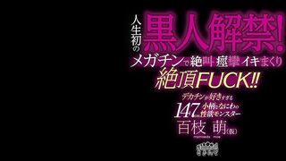 MOGI-059 A 147cm tall, petite, Nananiwa sex monster who loves big dicks I want to put a bigger dick in my pussy... Her first ever black man! A mega-co... Reducing Mosaic JAV