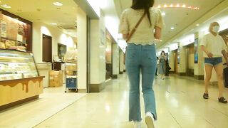 【FullHD】パンティーのフロントレースがクッキリ透ける超土手高のおっとりド清楚爆尻女！0018街撮りかわいこちゃん詰め合わせ豚蛙の熱視線散歩 voyeur jp 3 (6)