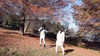 【パン撮記38】ニットワンピでまさかのノーパンおまたぱっかん！おま○こ丸出し丸見え見放題 voyeur jp