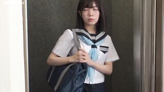 SUJI-301 Innocent Shaved Pussy Teen Creampie - Obscene Acts of a Sexually Abnormal Person - Yuna 145cm Tall Plain Girl Hinata Yuna Censored