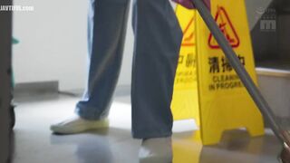 MIDA-504 A plain office cleaner is half-jokingly teased with a big dick! Censored