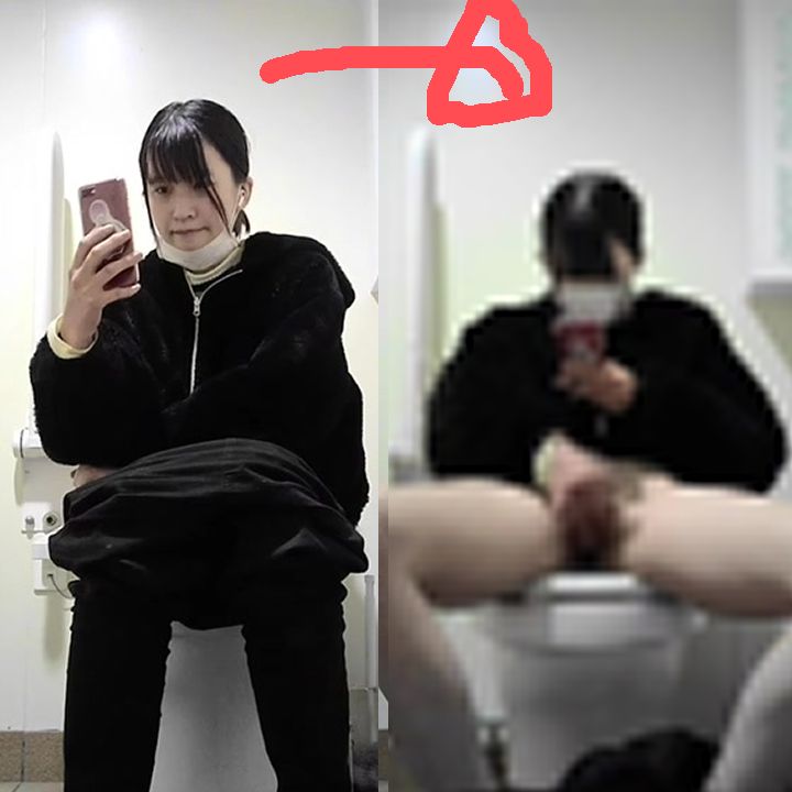 （盗撮）自撮りで可愛く見える角度を模索してたら…